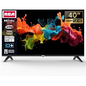 RCA TV 40 Pollici (100 cm) Full HD senza Bordo LED Televisione con Tripla Sintonizzatore (DVB-T/T2-C-S/S2) Dolby Audio HDMI Lettore multimediale USB CI+ Modalità Hotel