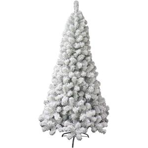 EMPOTEC Albero di Natale Pan di zucchero Bianco Verde Innevato 455 Densi Rami Realistico Molto Folto Alta Qualità PVC Antifiamma con Base (180cm)