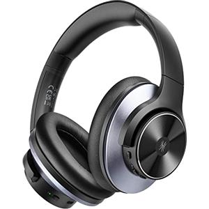 OneOdio A10 Cuffie Bluetooth Over Ear Cuffie Wireless Bluetooth con Cancellazione Attiva Rumore Adattiva fino al 98%,Ttecnologia ANC Ibrida,Riproduzione 62 Ore,Comodo da indossare/Hi-Res suono Nero