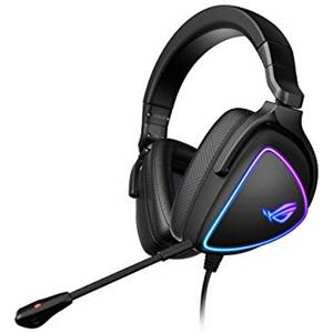 ASUS ROG Delta S, Cuffie da Gaming Cablate, Connessione con Cavo USB-A e USB-C, AI Noise Cancelation, Driver da 50 mm, Illuminazione Aura Sync RGB, Compatibili con PC, Telefoni e Console, Nere