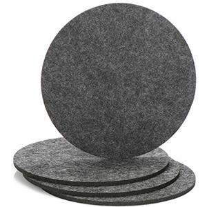 COM-FOUR® 4x sottobicchieri in feltro - protezioni per tavoli in robusto feltro - base per pentole, bicchieri, ciotole e vasi - tappetino protettivo rotondo per tavoli e mobili Ø 20 cm
