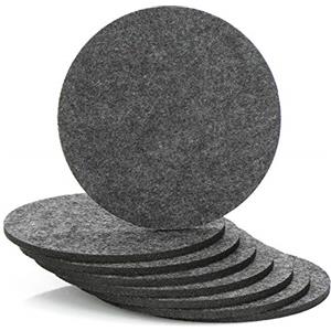COM-FOUR® 8x sottobicchieri in feltro - protezioni per tavoli in robusto feltro - base per pentole, bicchieri, ciotole e vasi - tappetino protettivo rotondo per tavoli e mobili Ø 15 cm