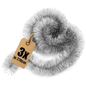 COM-FOUR® Ghirlanda natalizia da 810 cm - 3 ghirlande di abete da 270 cm per una perfetta decorazione natalizia - Decorazione natalizia per albero di Natale