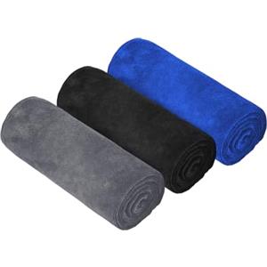 HAGOT 3 Pack Asciugamano Sportivo in Microfibra, Super Assorbente e Traspirante, Leggero, ad Asciugatura Rapida, per Yoga, Campeggio, Palestra, Fitness, 75 cm x 35 cm