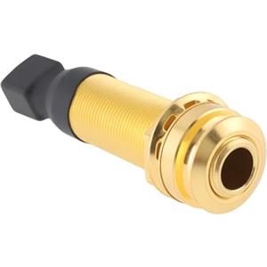YINETTECH Presa Jack Per Pickup Audio Uscita 6,35 Mm Ingresso 2,5 Mm Per Accessori Per Chitarra Acustica 60,5 X 15,6 Mm Oro
