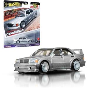 Hot Wheels Premium Mercedes-Benz 190E, veicolo Car Culture Circuit Legends da collezione, macchinina Hot Wheels die-cast, giocattolo per bambini 3+ anni e i fan e i collezionisti adulti, HRV98