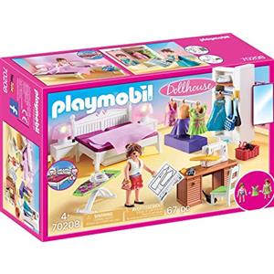 Playmobil Dollhouse 70208 - Camera da Letto con Angolo per Cucito, Set da Gioco Multicolore per Bambini dai 4 Anni