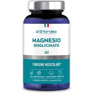 Stardea Magnesio Bisglicinato 360 mg - 60 Compresse - Supporta Funzione Muscolare e Sistema Nervoso
