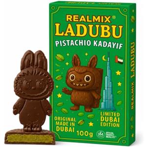 REALMIX Cioccolato Di Dubai - Tavoletta Di Cioccolato Al Latte Con Crema Al Pistacchio E Kadaif Croccante - Dubai Chocolate, Cioccolato Dubai Prodotto Negli Emirati (Cioccolato al Latte Standard)
