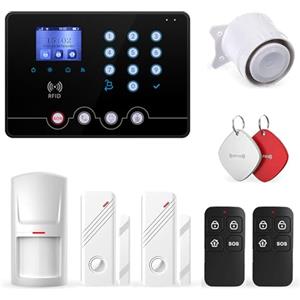 Wolf Guard W4Q-A WiFi 4G kit sistema di allarme antifurto casa wireless domestico, APP Tuya Smartlife, italiano (W4Q-A)