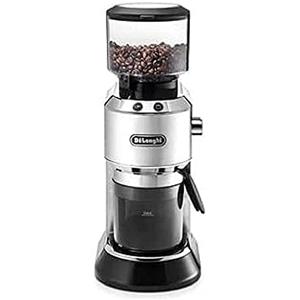 De'Longhi Dedica KG 520.M - Macinacaffè elettrico, corpo in metallo, macina conica in acciaio inox, regolazione della macinatura regolabile, colore: Argento