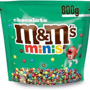 M&M's Minis, Confetti al Cioccolato al Latte, Snack Dolce, Topping per Dolci, Cioccolatini Assortiti, Formato Famiglia, 800 g, Regali Natalizi