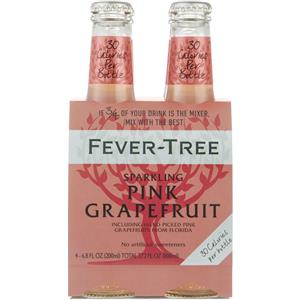 Fever-Tree Pink Grapefruit Soda - 4x200ml - Aromi Naturali e Fresche Note Floreali