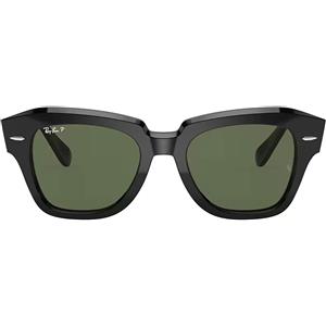 Ray-Ban Occhiali da Sole RB2186 901/58 State Street Nero/Verde G-15 Unisex Polarizzati