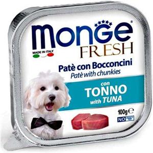 MONGE FRESH CANE ADULTO UMIDO 100 G PATE' E BOCCONCINI TONNO