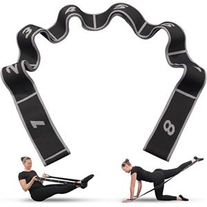 Generico Elastico Antiscivolo Fitness con 8 Livelli, Allena Gambe, Glutei e Corpo Intero Ovunque, Ideale per Pilates, Stretching, Recupero Muscolare e Palestra a Casa