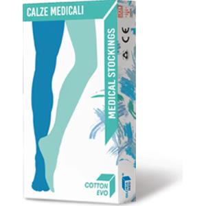 Gloria Med SpA Gloriamed Cotton Evo 162 Gambaletto Corto Beige Misura Medium - 1 Paio Ipoallergenico e Traspirante