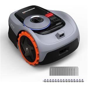 Navimow i105E - Kit con Gruppo Lama Plus, Robot Tagliaerba Senza Filo Perimetrale, RTK+Vision con Pianificazione Percorso, Auto-Mappatura, Evita Ostacoli Automaticamente