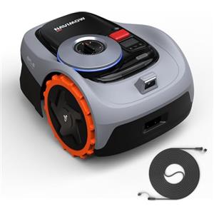 Navimow i105E - Kit con Cavo di Prolungamento Antenna, Robot Tagliaerba Senza Filo Perimetrale, RTK+Vision con Pianificazione Percorso, Auto-Mappatura, Evita Ostacoli Automaticamente