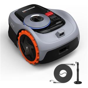 Navimow i105E - Kit con Set di Prolungamento Antenna, Robot Tagliaerba Senza Filo Perimetrale, RTK+Vision con Pianificazione Percorso, Auto-Mappatura, Evita Ostacoli Automaticamente