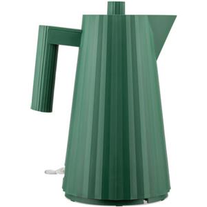 Alessi Bollitore Elettrico Plissé Verde 1,7 L - Design Michele De Lucchi, Resina Termoplastica, Filtro Anticalcare, Spegnimento Automatico