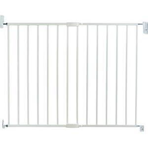 Munchkin Lindam Easy Close Cancello per Scale per Bambini , Cancello di sicurezza per bambini o cani per scale e porte , Facile da installare , Senza barre , 64.5-102cm , Bianco