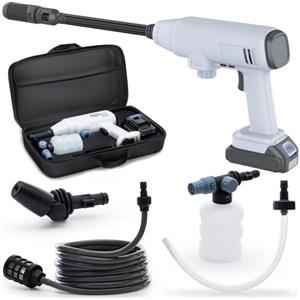 Kalopsia Idropulitrice a Batteria Portatile Professionale 21V: Pistola ad Alta Pressione 50Bar con Lancia Regolabile per Auto/Bici/Moto｜Senza Fili con Batteria Ricaricabile per Giardino/Terrazzo/Casa