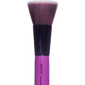 Neve Cosmetics Pennello Piatto Purple Flat - Setole Compatte per Fondotinta Liquido e in Polvere