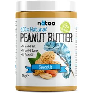 NÄTOO Burro d'arachidi 100% Naturale - 1kg - Peanut Butter Smooth - 100% arachidi tostate di alta qualità - senza zuccheri aggiunti