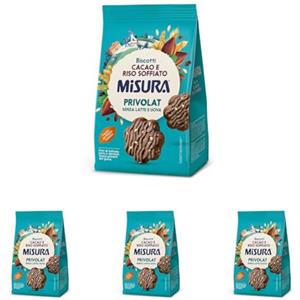Misura Biscotti al Cacao e Riso Soffiato Privolat | Senza Latte e Uova | Confezione da 1160 grammi