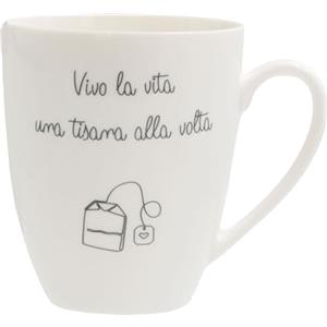 Thun Mug Buonanotte in Porcellana Bianca - Capacità 450 ml, Design Moderno