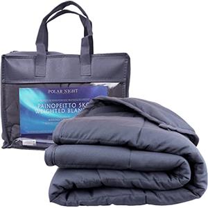 Polar Night Coperta Ponderata per Adulti 135 X 200 cm, 5 kg - Coperta Pesante con Perline di Vetro, 100% Microfibra, Standard Oeko-Tex® 100 - Coperta Appesantita Traspirante, Weighted Blanket