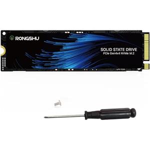 RONGSHU 2TB NVMe SSD M.2 PCIe4.0 Gen 4×4, M.2 2280 Unità a stato solido interna per gaming, velocità sequenziale fino a 5.000 MB/s, SLC Cache 3D NAND TLC, compatibile con PS5, laptop (RP5000)