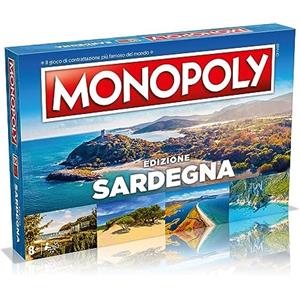 Winning Moves Monopoly I Borghi Più Belli d'Italia Sardegna, Gioco da Tavolo, Edizione Italiana, Gioco per Famiglie, da 8 in su, Taglia Unica, (WM04353-ITA-6)