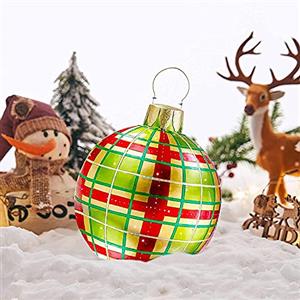 Ycxydr Palline di Natale gonfiabili da 60 cm giganti di natale decorazione per esterni grandi palle di natale ornamenti per matrimoni festival casa Decor cortile prato giardino esterno decorazione(H)