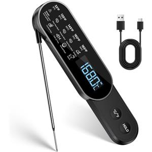 Pakinui Termometro Cucina Wireless Lettura istantanea in 0.5 secondo,termometro carne barbecue con precisione ±0.3℃, Termometro alimenti impermeabile IP67 per cucina, griglia, barbecue