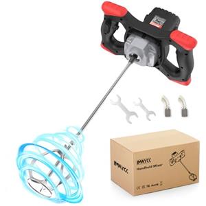 IMAYCC Miscelatore Elettrico2100W Miscelatore Malta e Cemento Professionale,con 6 Velocità,270-930 Giri/Min,220 V,M14,Agitatore Mescolatore Attacco per Malta, Cemento e Colla,Foraggio