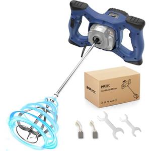 IMAYCC 2100W Miscelatore Elettrico, Miscelatore Malta e Cemento Professionale,con 6 Velocità,270-930 Giri/Min,220 V,M14,Agitatore Mescolatore Attacco per Malta, Cemento e Colla,Foraggio(Blu)