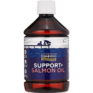 Fish4Dogs Olio di salmone norvegese | Confezionato con Omega 3, 6 e 9 per prurito della pelle e pelo lucido | Topper per cibo per cani | Integratore funzionale per cani per la salute delle