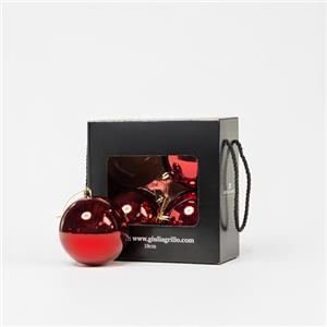 Giulia Grillo Sfera Natalizia Lucida rosso (4, ⌀10cm)