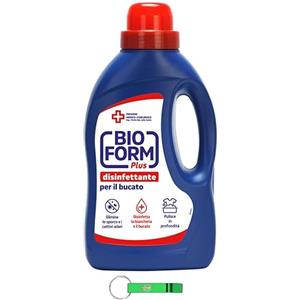 Beni Culinari 6 x Bioform Plus Igiene - Detersivo igienico per il bucato - Lavaggio in lavatrice liquido - Rimuove sporco e cattivi odori 1300 ml + portachiavi Beni Culinari