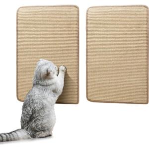 Nobleza Tappeto Tiragraffi per Gatti da Parete in Sisal Naturale, AntiGraffio Resistente, Protezione per Divano, Tappeti e Mobili 60 X 40CM