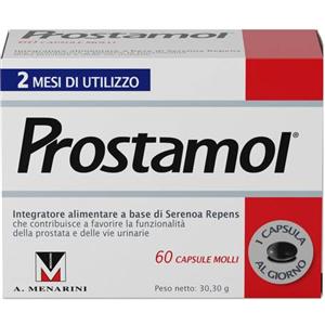 Menarini Prostamol - Integratore alimentare per la prostata e le vie urinarie - 60 Capsule Molli