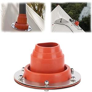aleawol Tenda per Tubo da Stufa, Hot Tent Stove Jack, 300 Gradi in Silicone Resistente al Calore, per Fornelli da Campeggio, Forno a Tenda, Foro per Giubbotto, Tubo da Forno