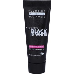 Curaprox Black Is White - Dentifricio Sbiancante 10 ml a base di Carbone Attivo, senza Abrasivi