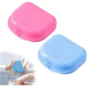 Jetstream 2 Pezzi Dental Box Portaprotesi, Porta Dentiera, Adatto per Protesi Dentarie, Apparecchi Ortodontici, Bite e Bite Notturni