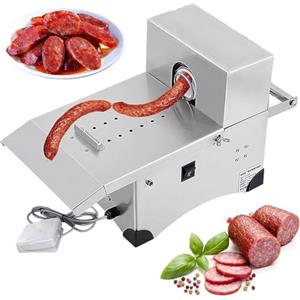LESBJFDM Macchina Legatrice Salsicce Elettrica, Legatrice Automatica per Salumi Elettrica, Macchina per Salsicce in Acciaio Inox, per Ristoranti, Diametro 45mm, Lunghezza Regolabile