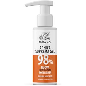 I Rimedi Dei Monaci Gel Arnica Suprema 98 100 ml con Arnica, Artiglio del Diavolo, Menta e Lavanda per Massaggi Locali, Arnica per Cavalli Uso Umano per Massaggi Muscolari 100% BIO e Made in Italy - I Rimedi dei Monaci