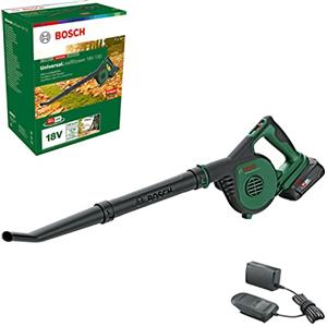 Bosch Soffiatore da giardino a batteria UniversalLeafBlower 18V-130 (per pulizie rapide e agevoli all'esterno; 18 Volt System; 1 batteria da 2,5 Ah e caricabatteria)