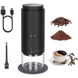 Ysislybin Macina Caffè Elettrico, Macinacaffè Conico In Ceramica, Macinacaffè Elettrico In Grani Con Granulometria Regolabile, Macine Coniche In Acciaio Inox Ricaricabili Con Display Led, Per Casa Viaggio